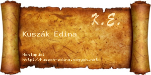 Kuszák Edina névjegykártya